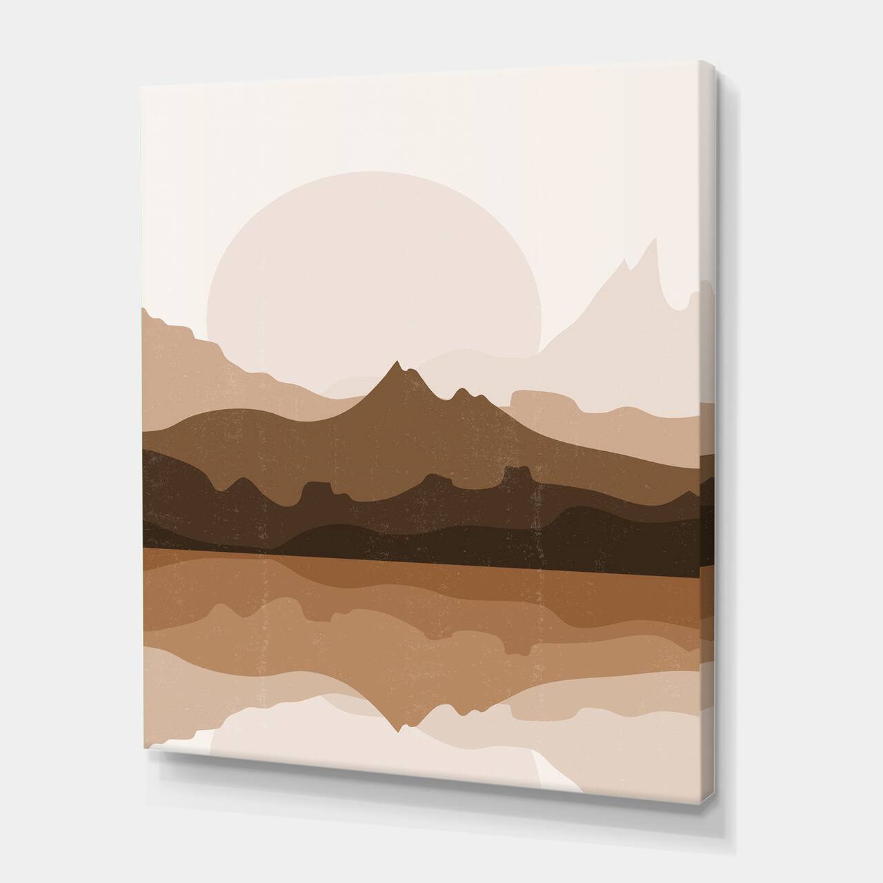 Designart - Minimalist Terracotta Landscape - Modern Canvas Wall Art Print